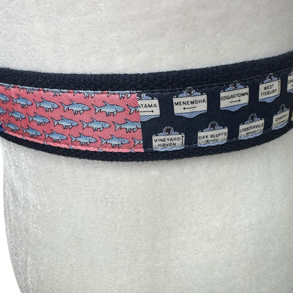Vineyard Vines Kids‎ patchwork belt; navy canvas double loop buckle, size: XS - Picture 3 of 6